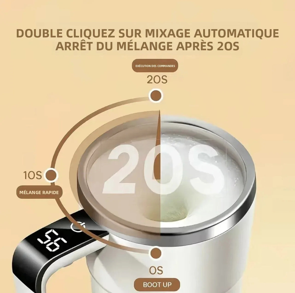 Démonstration du mélange automatique du mug MixMug - double-clic pour démarrer