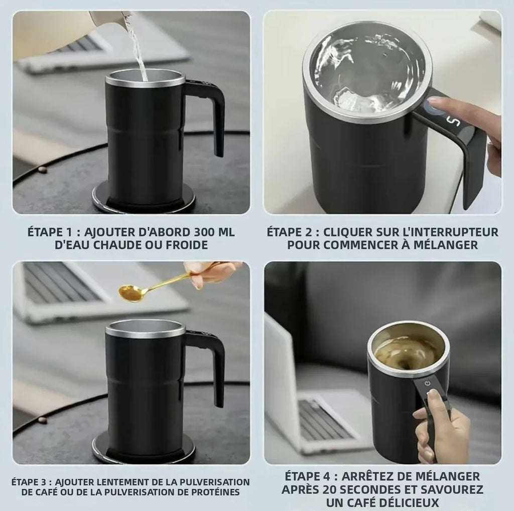 Mug MixMug avec boîte et accessoires inclus - câble USB